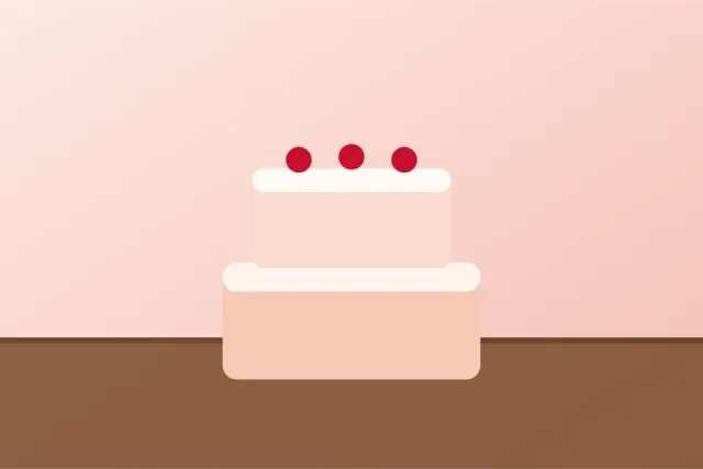 Pastel de dos pisos decorado con fresas